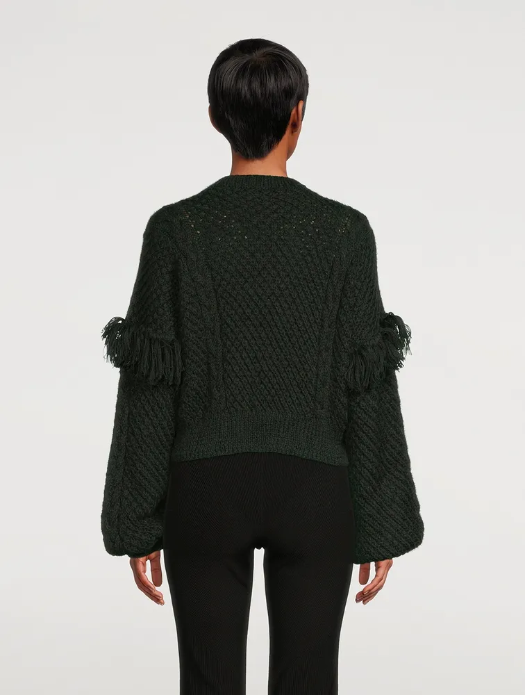 Mia Wool Cable Knit Cropped Sweater