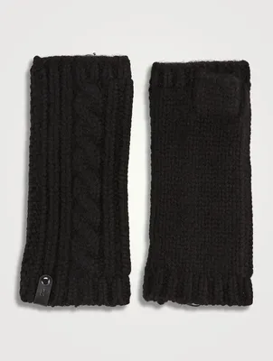 Calida Wool And Cashmere Cable-Knit Fingerless Gloves