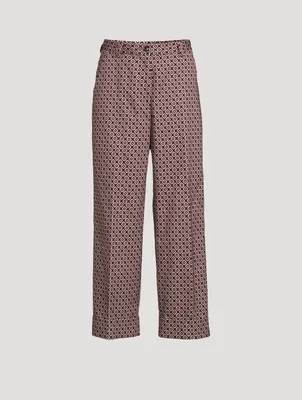 Pakora Cotton Printed Straight-Leg Pants