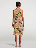 Devos Printed Sleeveless Midi Dress