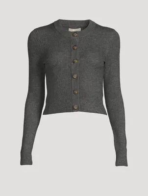 Contoy Cropped Wool And Cashmere Cardigan