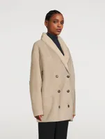 Cebu Shearling Double-Breasted Coat