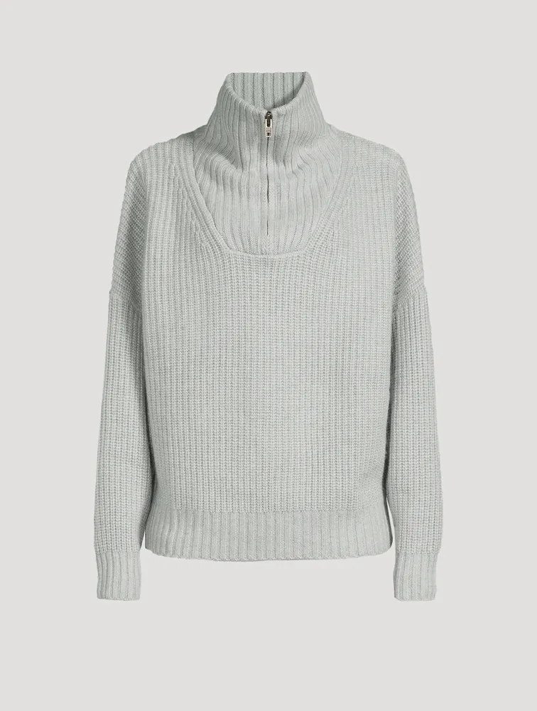 Tierra Quarter-Zip Cashmere Sweater