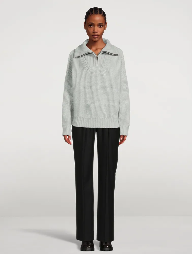 Tierra Quarter-Zip Cashmere Sweater