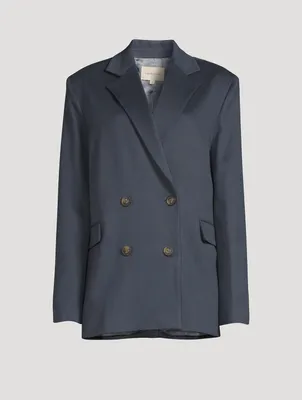 Viuva Wool Double-Breasted Blazer