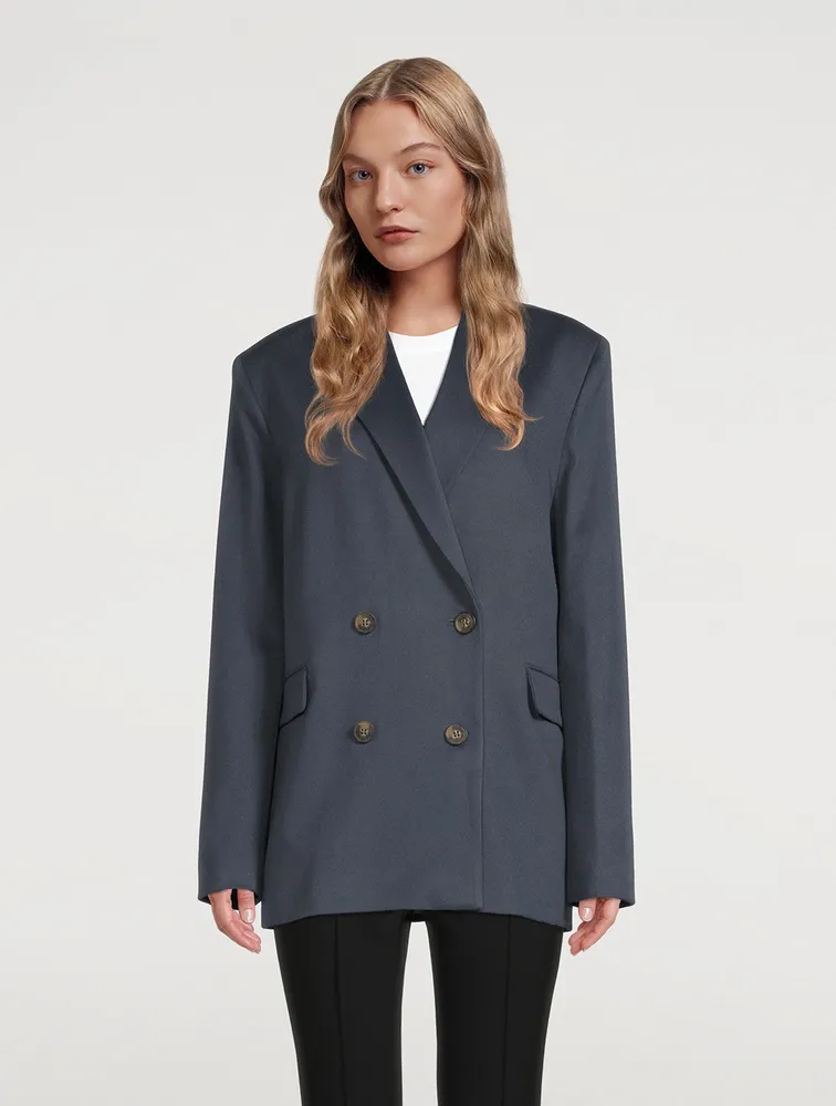 Viuva Wool Double-Breasted Blazer