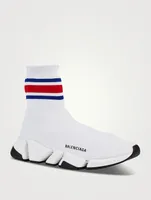 Speed 2.0 Technical Recycled Knit Sock Sneakers With Stripe