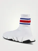 Speed 2.0 Technical Recycled Knit Sock Sneakers With Stripe