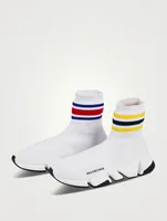 Speed 2.0 Technical Recycled Knit Sock Sneakers With Stripe