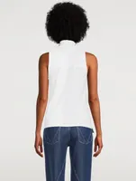 Posey Snap-Front Sleeveless Top
