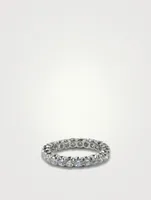 Fishtail 2.75mm Platinum Eternity Band Ring With Diamonds