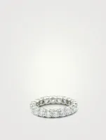 Fishtail 4mm Platinum Eternity Band Ring With Diamonds