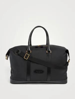 Leather And Nylon Duffle Bag