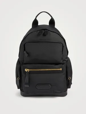 Leather And Nylon Backpack
