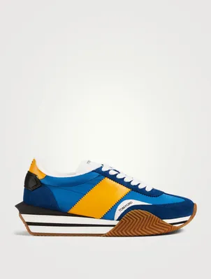 James Fabric And Suede Sneakers