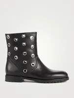 Silvaia Leather Ankle Boots With Eyelets