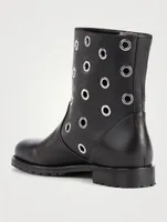 Silvaia Leather Ankle Boots With Eyelets