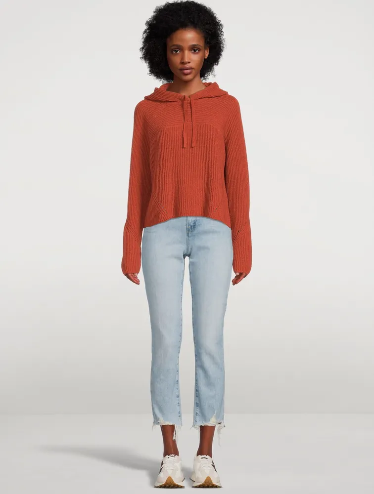 Le High Straight Jeans With Raw Edge