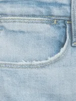 Le High Straight Jeans With Raw Edge