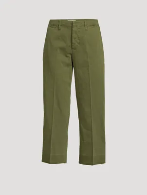 Le Tomboy Cotton Pants With Released Hem