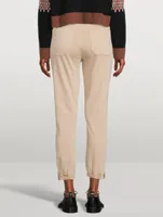 Mayslie Jogger Pants With Grosgrain Stripe