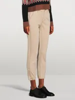 Mayslie Jogger Pants With Grosgrain Stripe