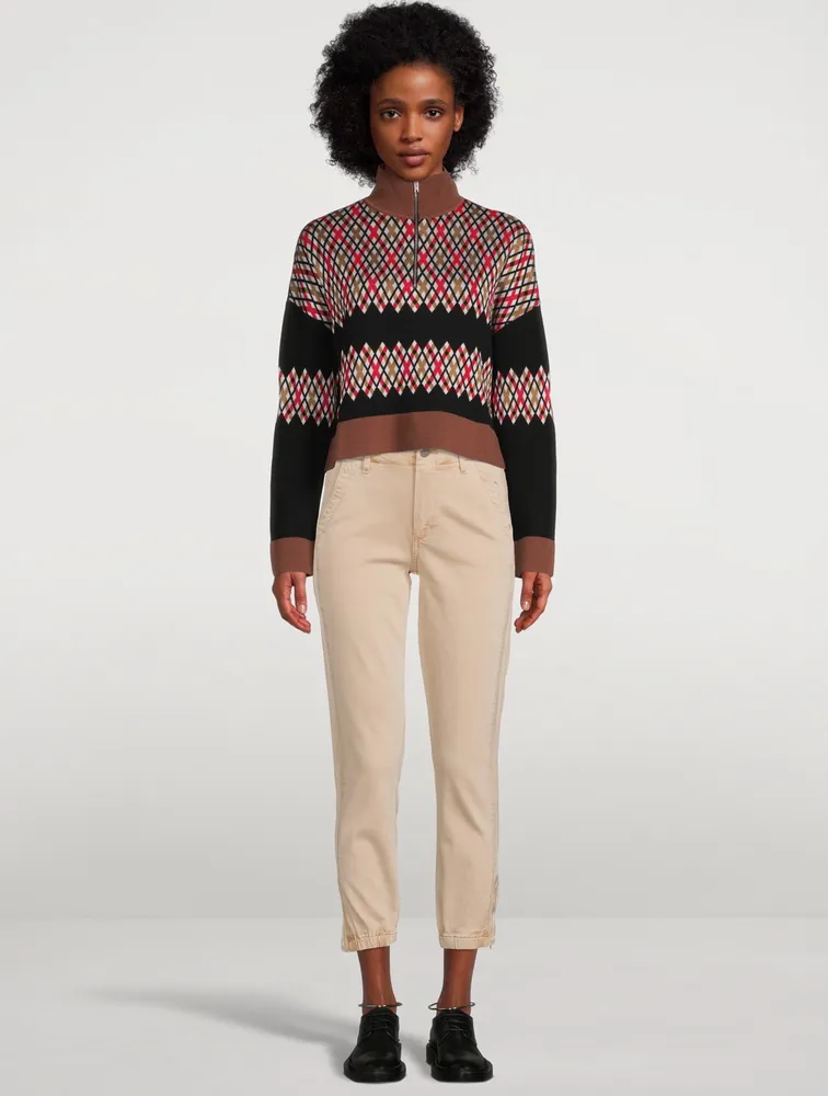 Mayslie Jogger Pants With Grosgrain Stripe