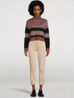 Mayslie Jogger Pants With Grosgrain Stripe