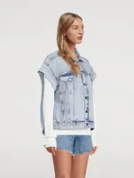 Stagger Short-Sleeve Denim Jacket