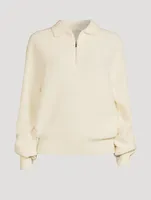 Porter Wool-Blend Zip Pullover Sweater