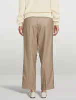 Wool Flannel Tuck Pants
