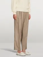 Wool Flannel Tuck Pants