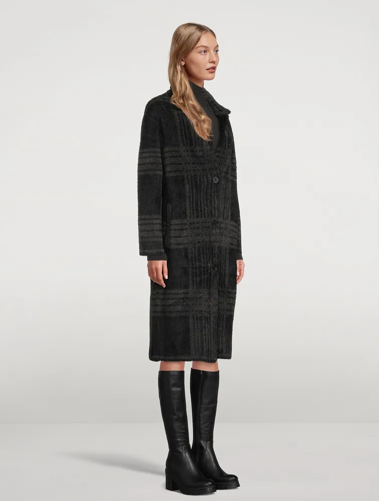 Ruby Long Cardigan Coat Plaid