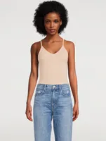 Spaghetti V-Strap Bodysuit