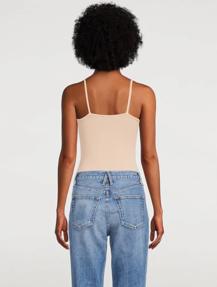 Spaghetti V-Strap Bodysuit
