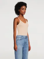 Spaghetti V-Strap Bodysuit
