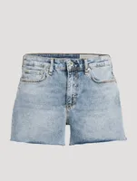 Dre Low-Rise Slim Denim Shorts