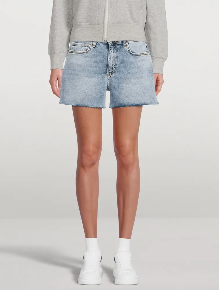 Dre Low-Rise Slim Denim Shorts