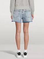 Dre Low-Rise Slim Denim Shorts