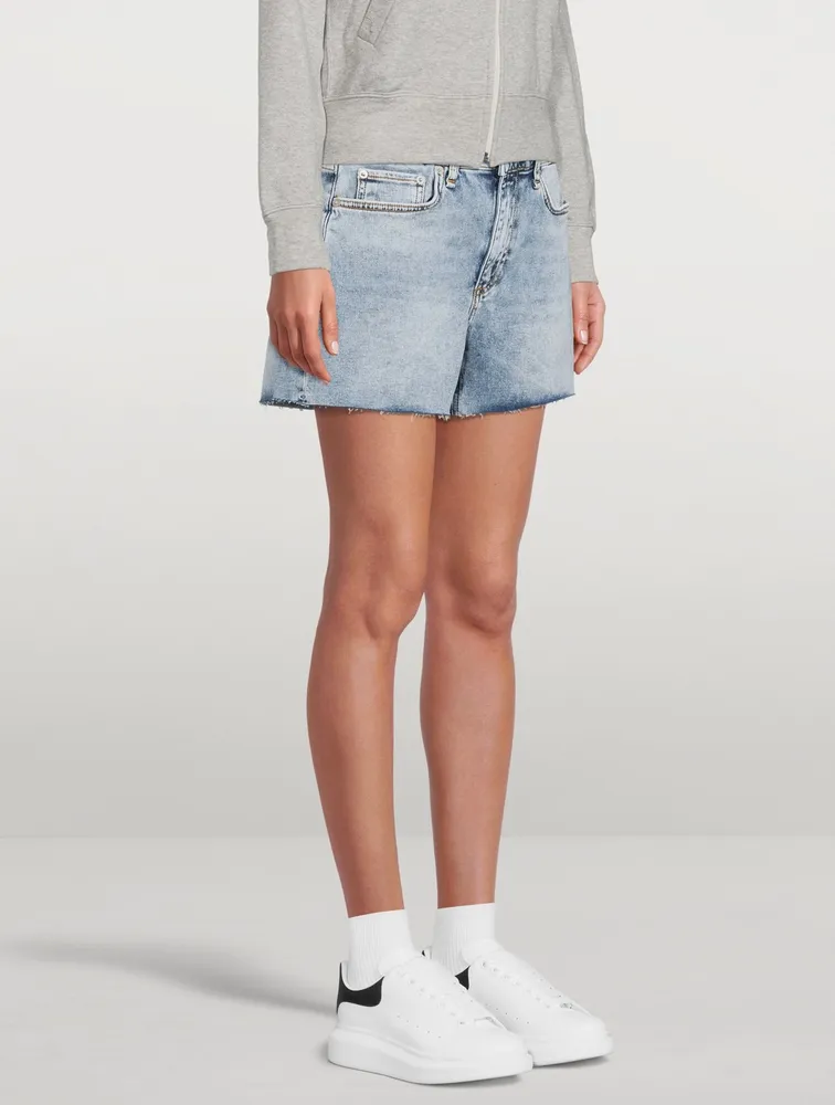 Dre Low-Rise Slim Denim Shorts