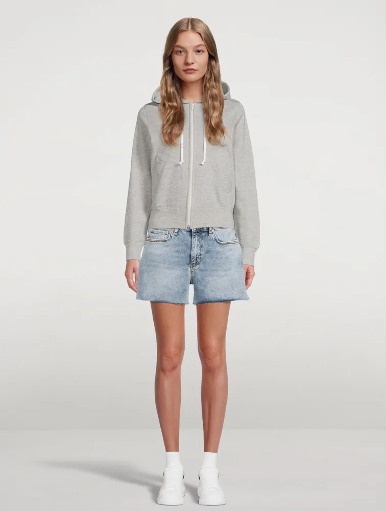 Dre Low-Rise Slim Denim Shorts