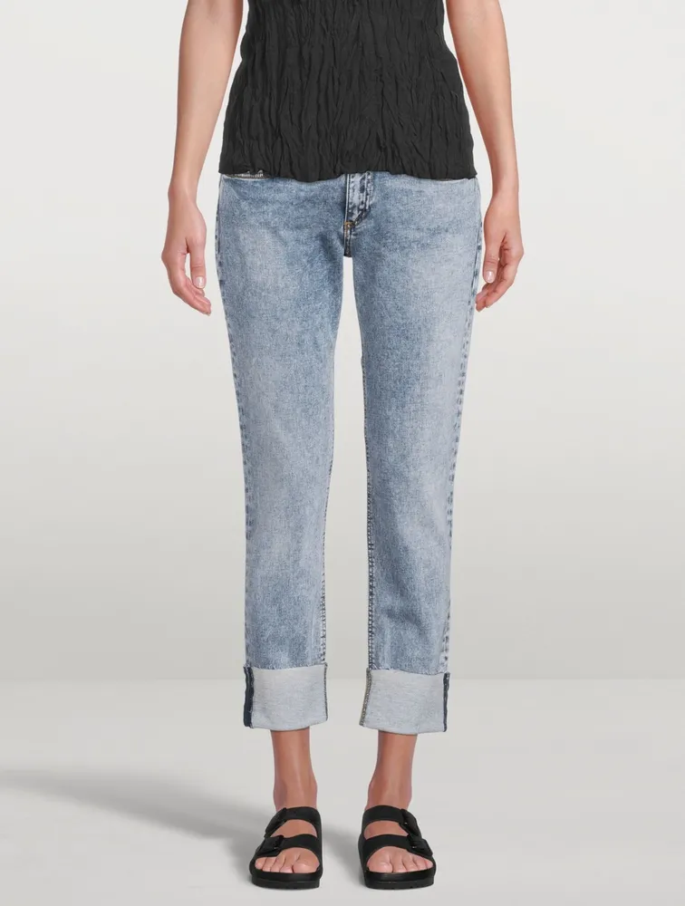 Dre Low-Rise Slim Boyfriend Jeans