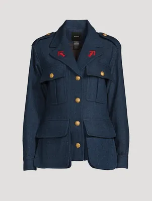 Wool And Alpaca Bellows Pocket Army Jacket