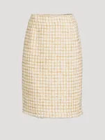 Lurex Tweed Pencil Skirt