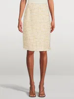 Lurex Tweed Pencil Skirt