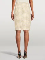 Lurex Tweed Pencil Skirt