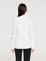 Cotton Poplin Blouse With Trim