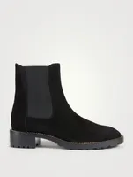 Kolbie Chain-Trimmed Suede Chelsea Boots