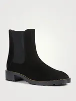 Kolbie Chain-Trimmed Suede Chelsea Boots