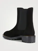 Kolbie Chain-Trimmed Suede Chelsea Boots